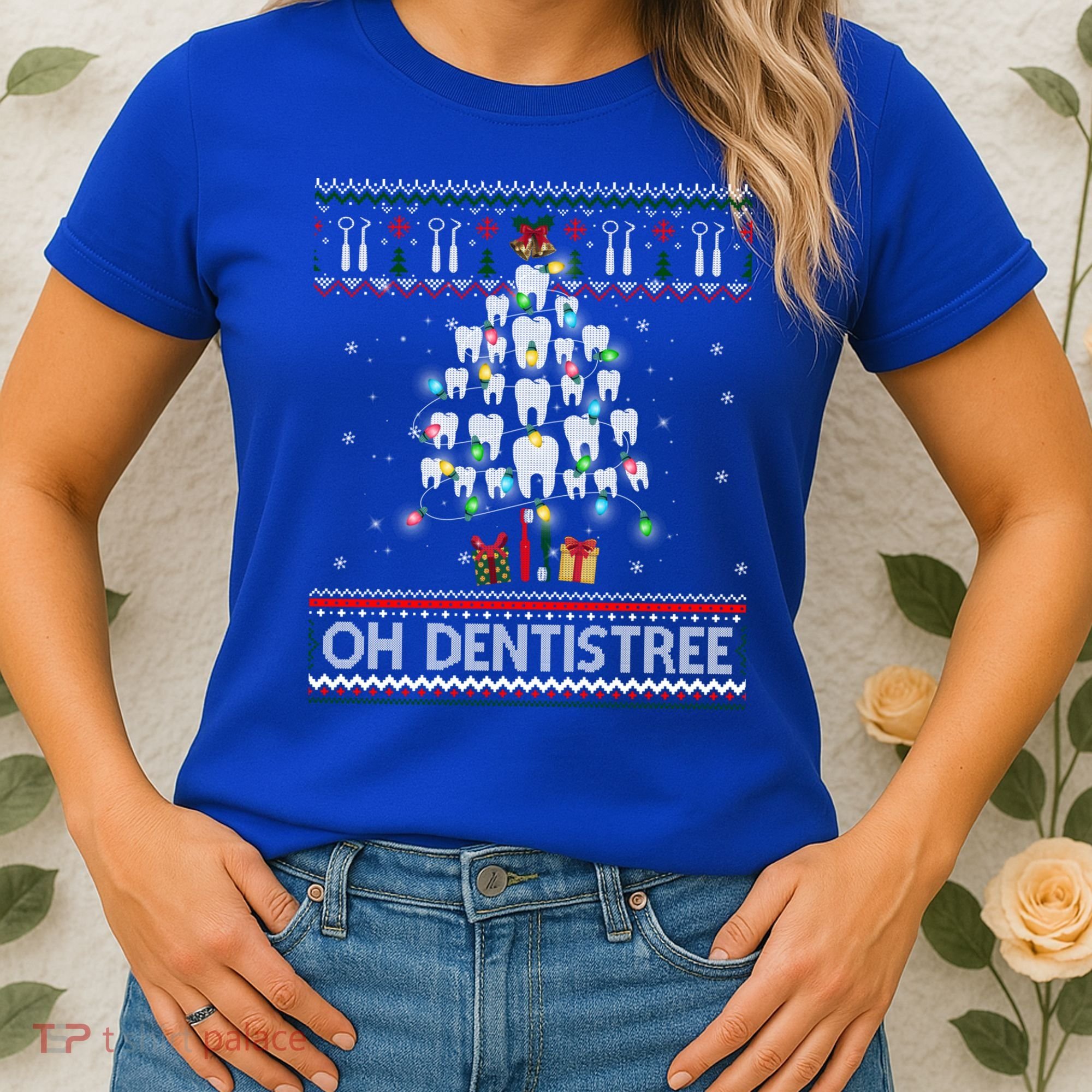 Oh Dentistree Dentist Christmas Ugly Xmas Sweater Gift Women's T-Shirt