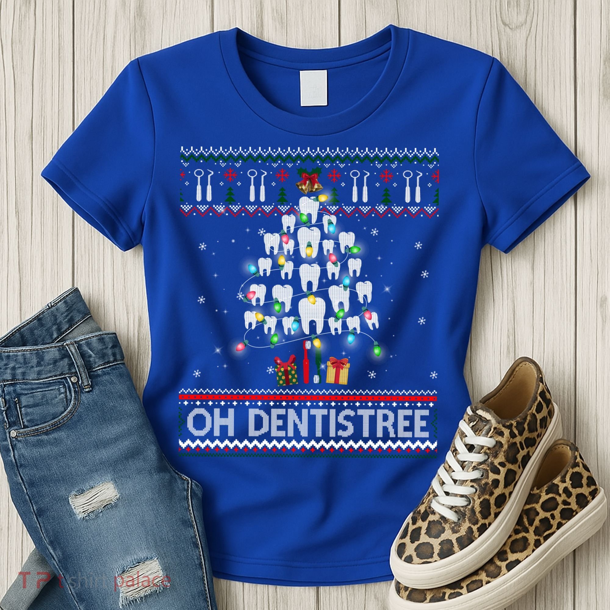 Oh Dentistree Dentist Christmas Ugly Xmas Sweater Gift Women's T-Shirt