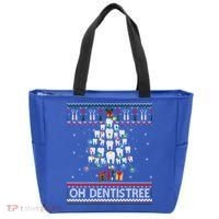 Oh Dentistree Dentist Christmas Ugly Xmas Sweater Gift Tote Bag thumb 0