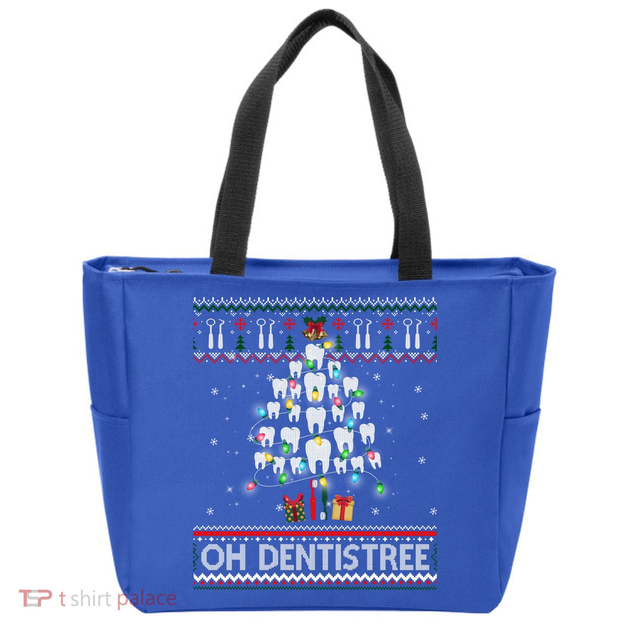 Oh Dentistree Dentist Christmas Ugly Xmas Sweater Gift Tote Bag