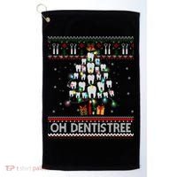 Oh Dentistree Dentist Christmas Ugly Xmas Sweater Gift Golf Towel thumb 0