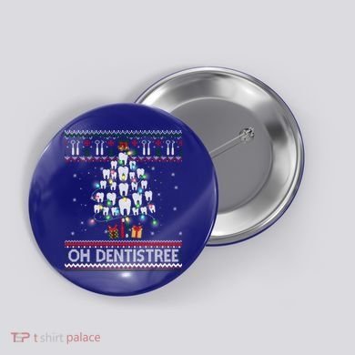 Oh Dentistree Dentist Christmas Ugly Xmas Sweater Gift Button