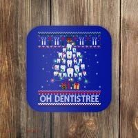 Oh Dentistree Dentist Christmas Ugly Xmas Sweater Gift Coaster thumb 0