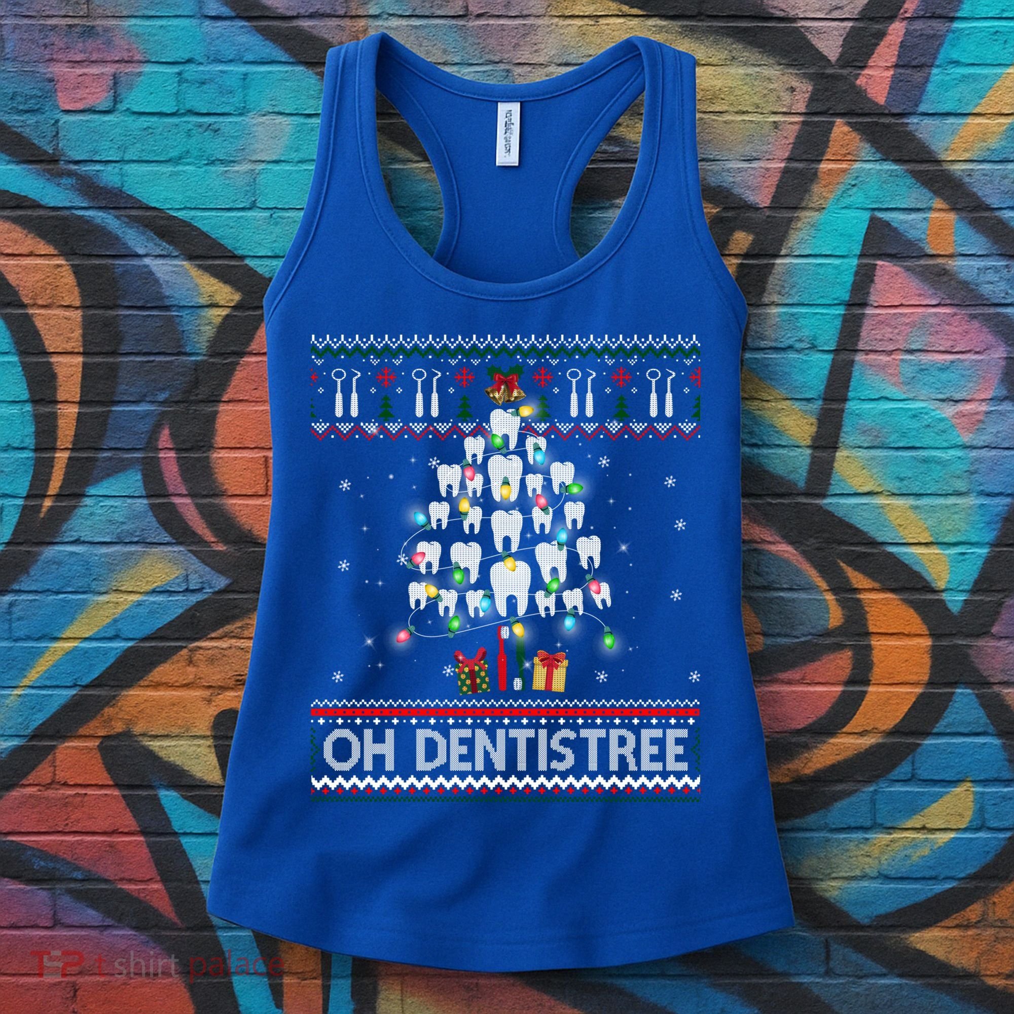 Oh Dentistree Dentist Christmas Ugly Xmas Sweater Gift Women's Tank Top