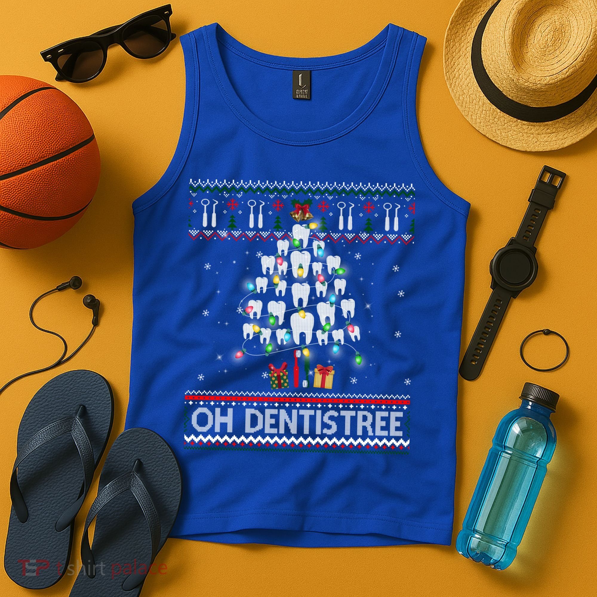 Oh Dentistree Dentist Christmas Ugly Xmas Sweater Gift Tank Top