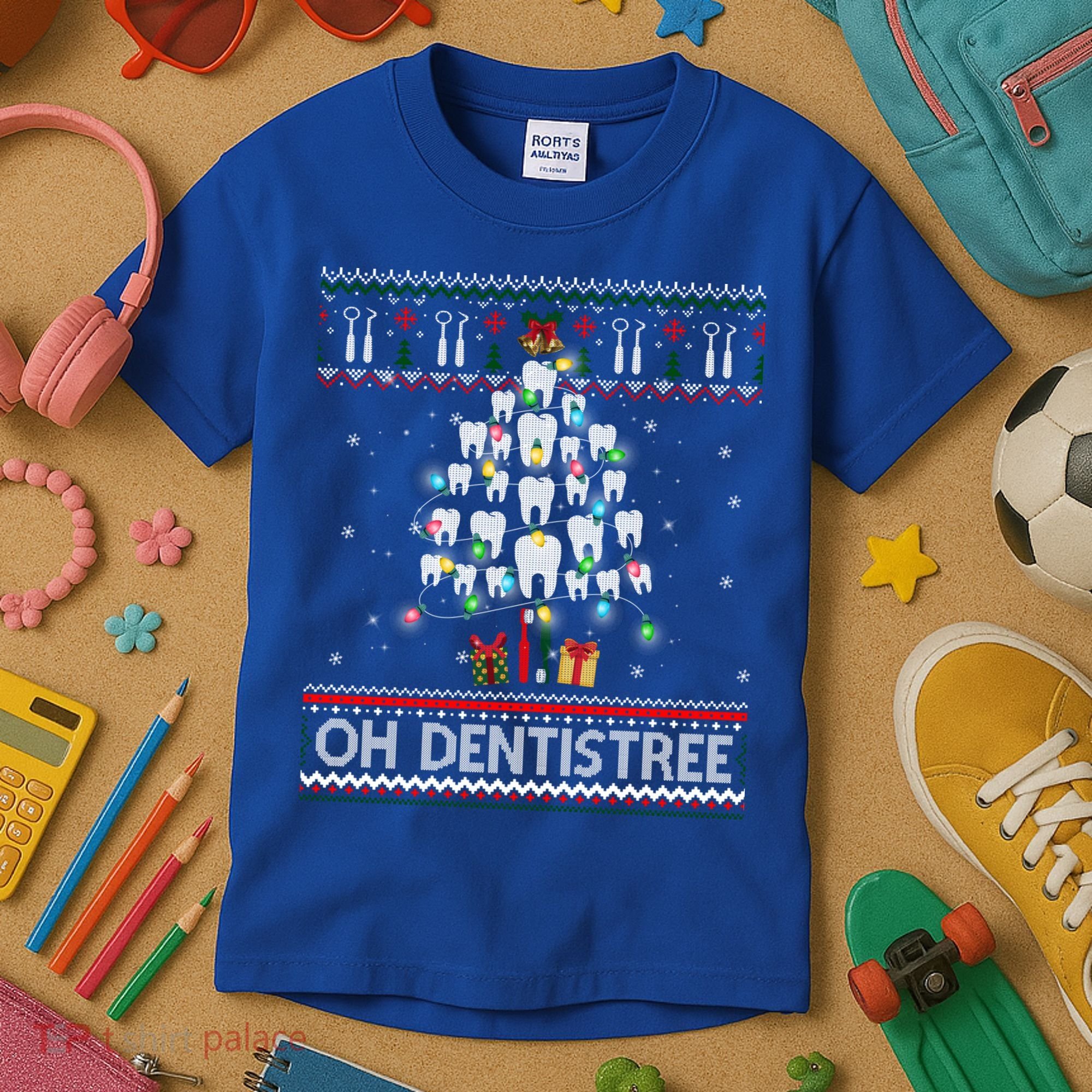 Oh Dentistree Dentist Christmas Ugly Xmas Sweater Gift Kids T-Shirt