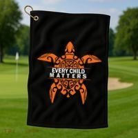 Orange Day Every Child Matters Indigenous Awareness Equality Golf Towel thumb 1