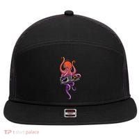 Octopus DJ Electronic Music Techno Rave Party 7 Panel Mesh Trucker Snapback Hat thumb 0