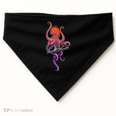 Octopus DJ Electronic Music Techno Rave Party USA-Made Doggie Bandana