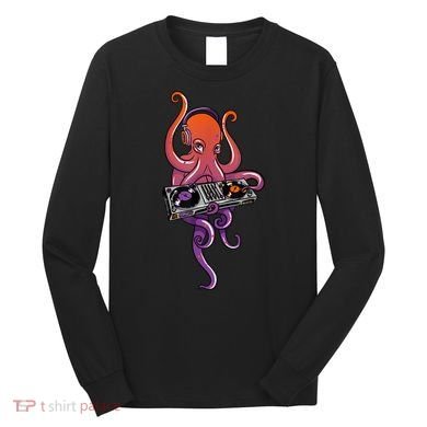 Octopus DJ Electronic Music Techno Rave Party Long Sleeve Shirt