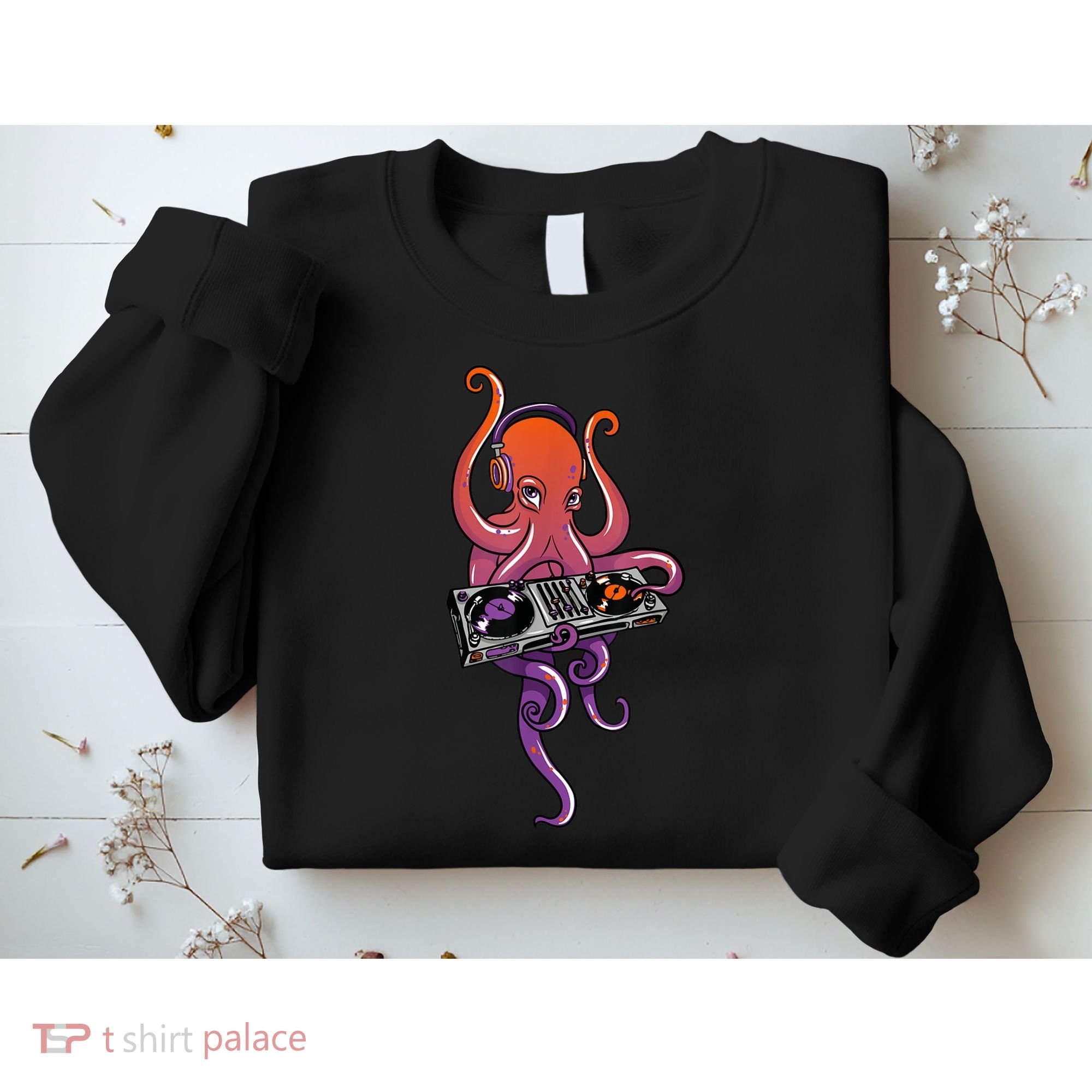 Octopus DJ Electronic Music Techno Rave Party Sweatshirt