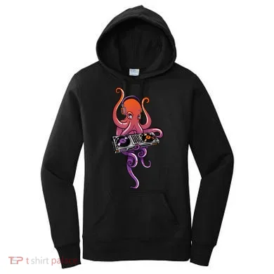 Octopus DJ Electronic Music Techno Rave Party Women's Hoodie