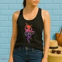 Octopus DJ Electronic Music Techno Rave Party Women's Tank Top thumb 2