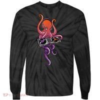 Octopus DJ Electronic Music Techno Rave Party Tie-Dye Long Sleeve Shirt thumb 0