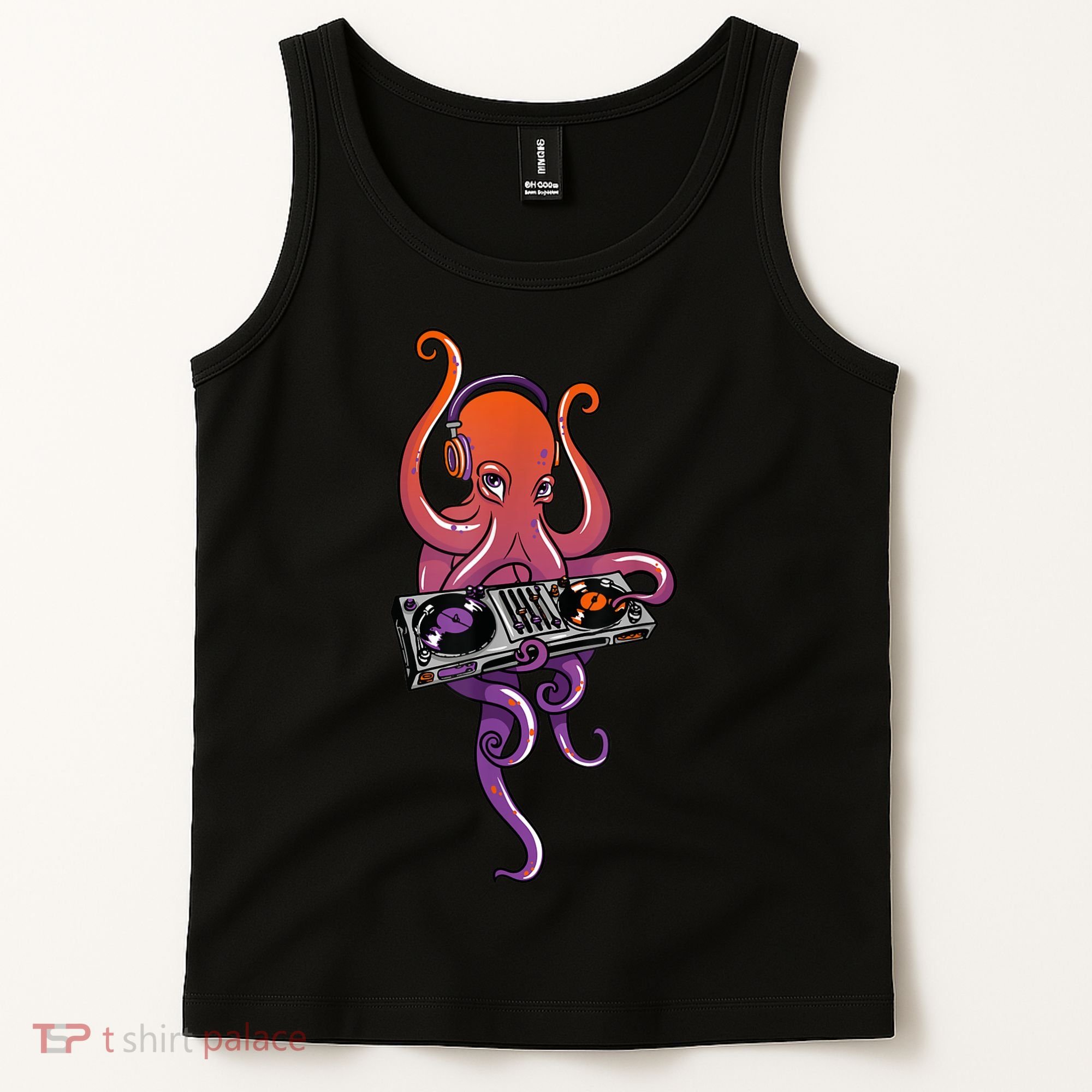 Octopus DJ Electronic Music Techno Rave Party Tank Top