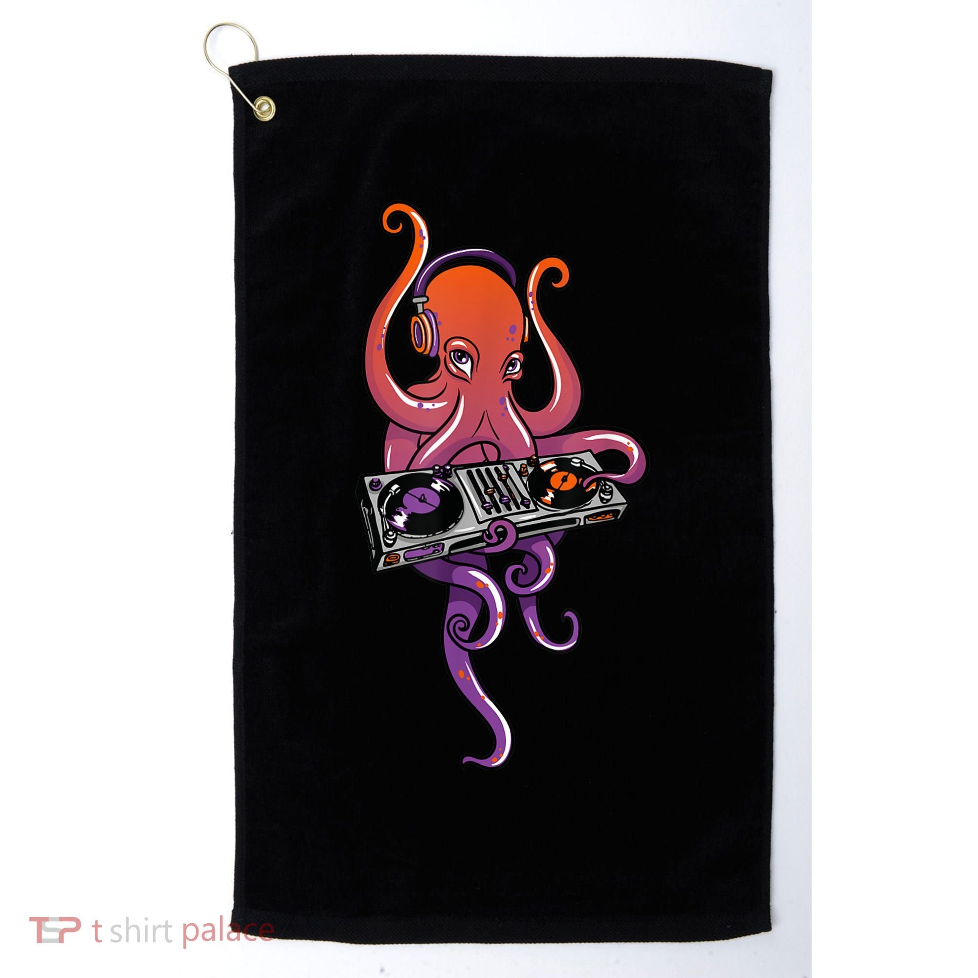 Octopus DJ Electronic Music Techno Rave Party Golf Towel