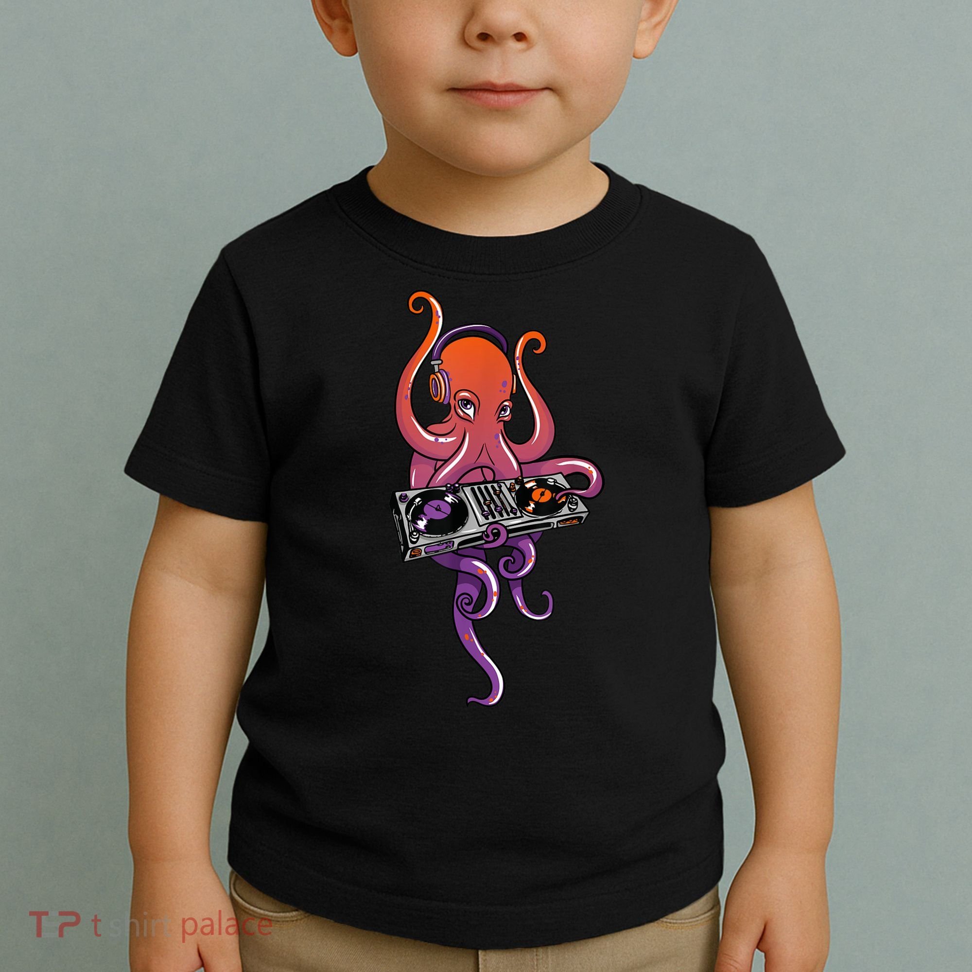 Octopus DJ Electronic Music Techno Rave Party Toddler T-Shirt