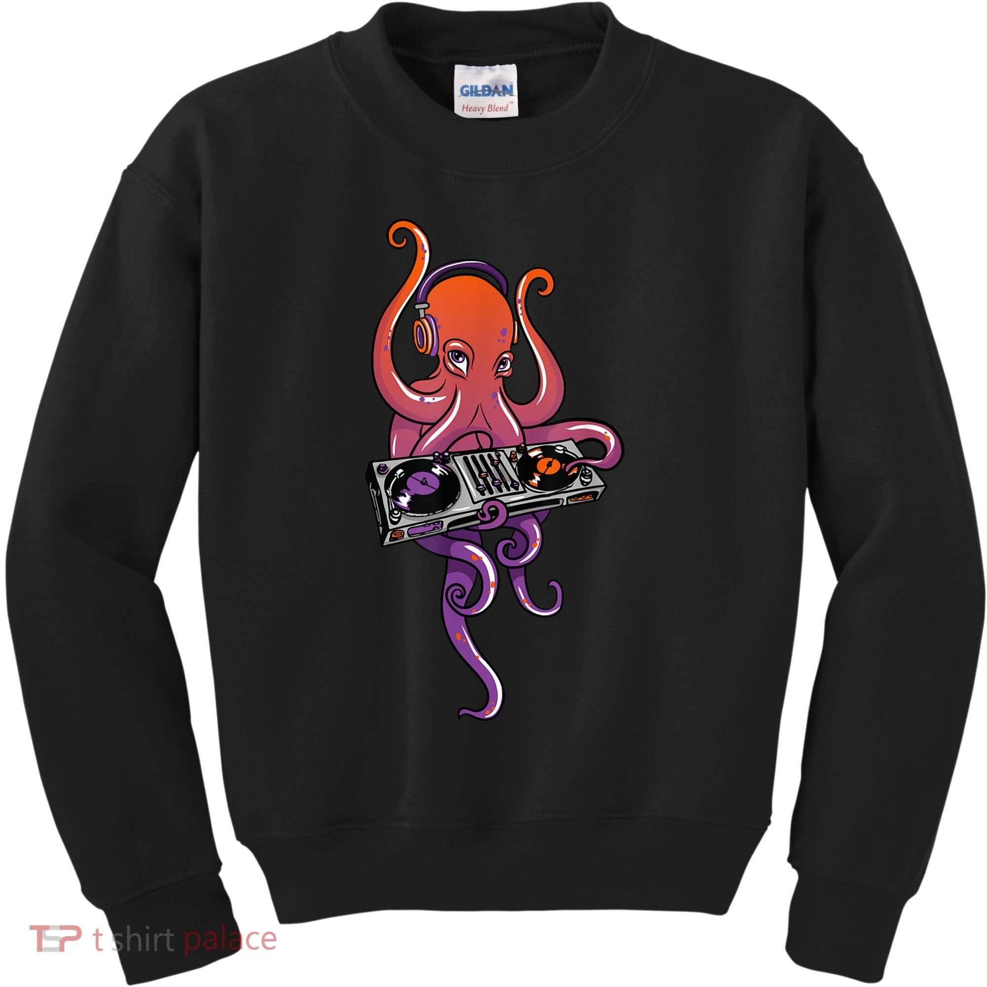 Octopus DJ Electronic Music Techno Rave Party Kids Sweatshirt