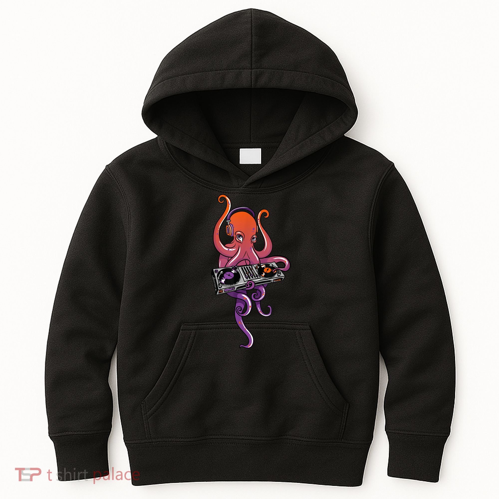 Octopus DJ Electronic Music Techno Rave Party Kids Hoodie
