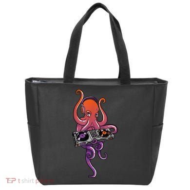 Octopus DJ Electronic Music Techno Rave Party Tote Bag