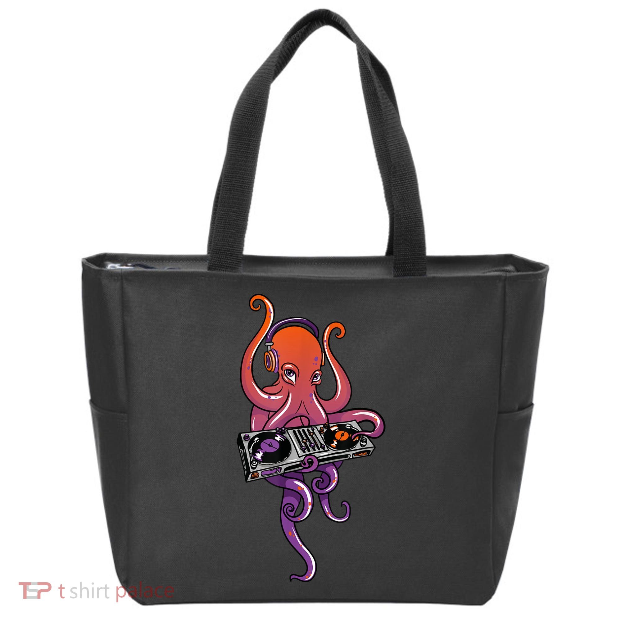 Octopus DJ Electronic Music Techno Rave Party Tote Bag