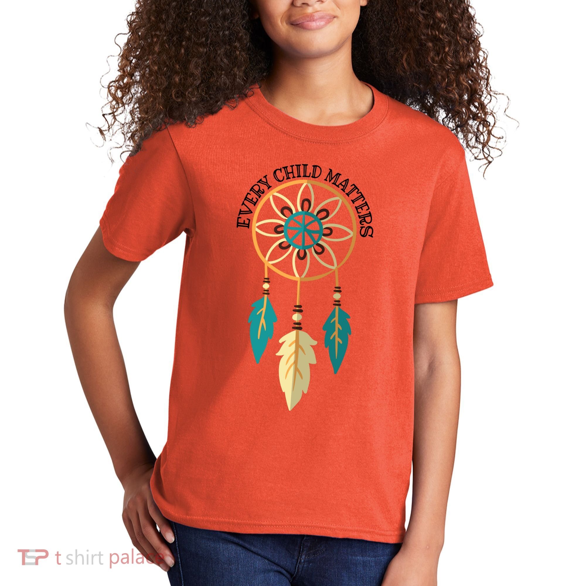 Orange Day Every Child Matters Spirit Of Reconciliation Kids T-Shirt