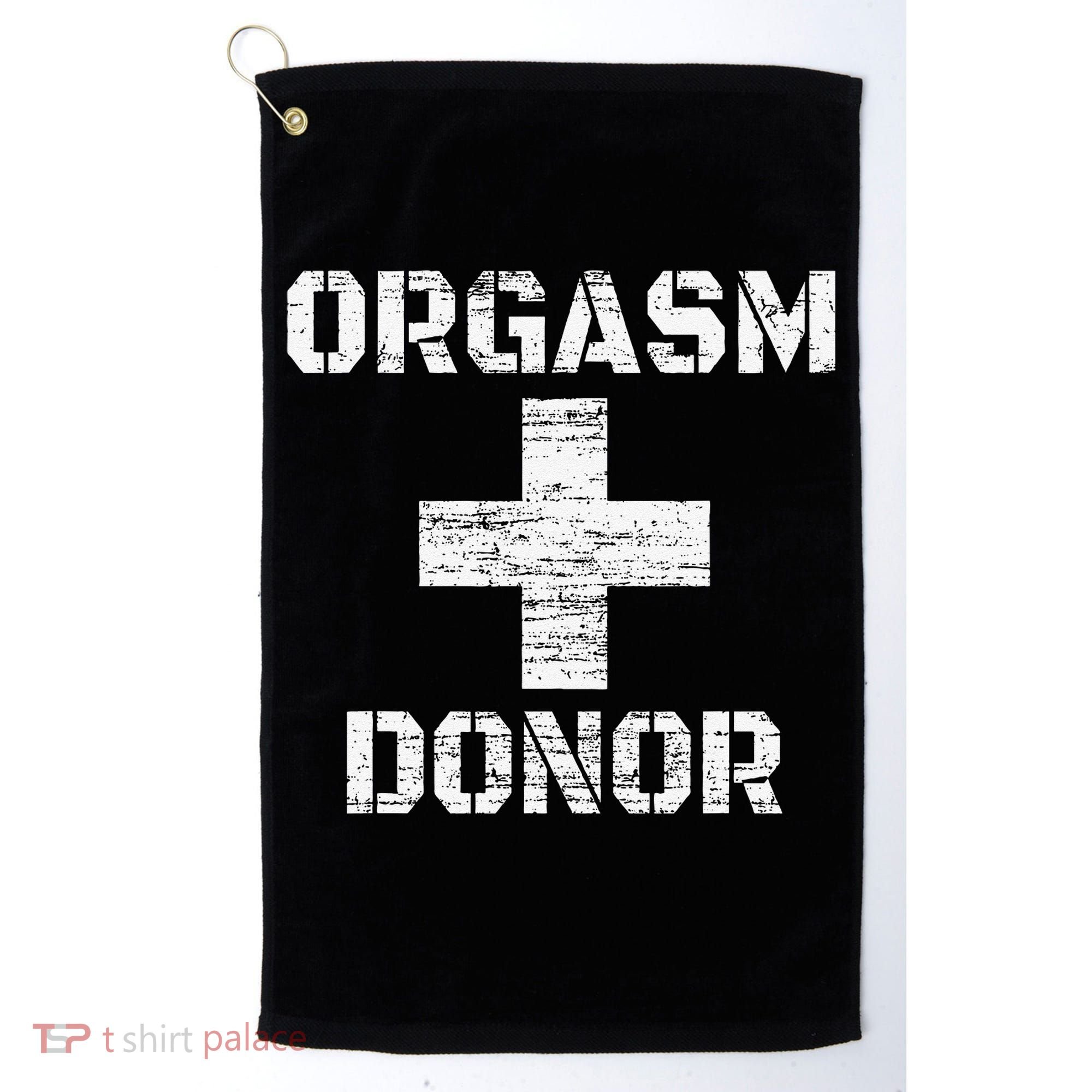 Orgasm Donor Funny Halloween Party Outfit Costume Simple Golf Towel
