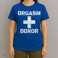 Orgasm Donor Funny Halloween Party Outfit Costume Simple T-Shirt thumb 4