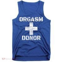 Orgasm Donor Funny Halloween Party Outfit Costume Simple Tank Top thumb 0