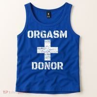 Orgasm Donor Funny Halloween Party Outfit Costume Simple Tank Top thumb 2