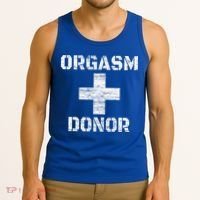 Orgasm Donor Funny Halloween Party Outfit Costume Simple Tank Top thumb 3