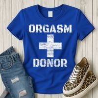 Orgasm Donor Funny Halloween Party Outfit Costume Simple Women's T-Shirt thumb 3
