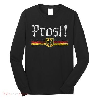 Oktoberfest Drinking German Flag Prost Long Sleeve Shirt