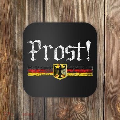 Oktoberfest Drinking German Flag Prost Coaster