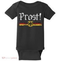 Oktoberfest Drinking German Flag Prost Baby Bodysuit thumb 0