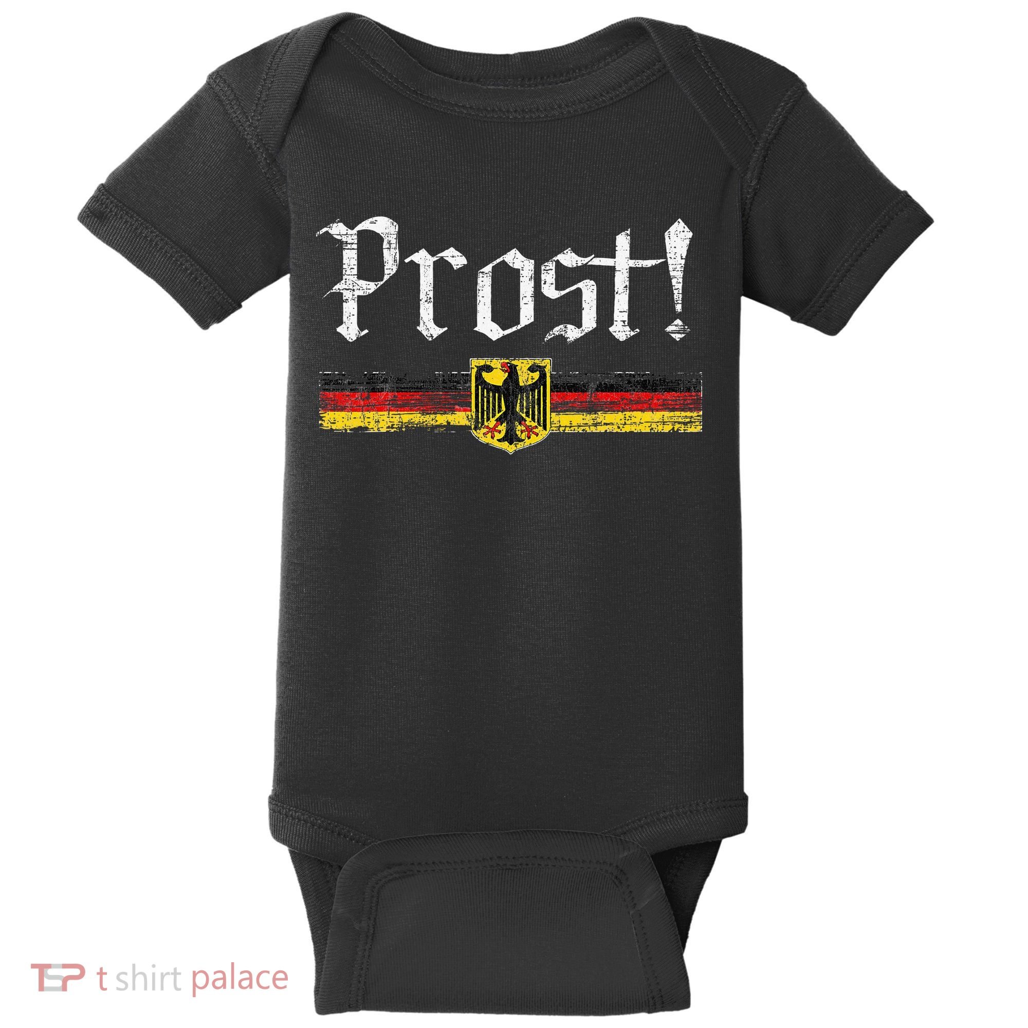 Oktoberfest Drinking German Flag Prost Baby Bodysuit