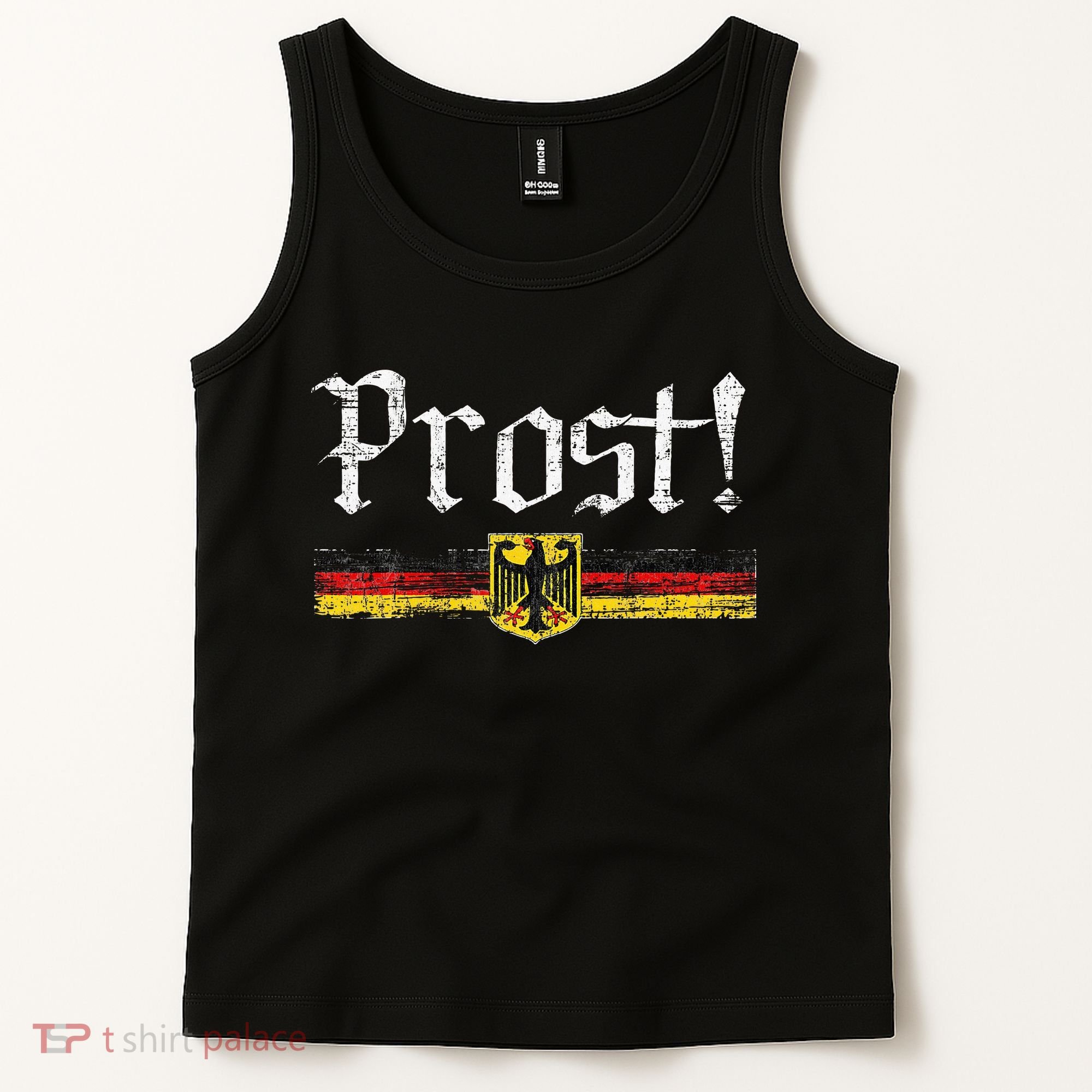 Oktoberfest Drinking German Flag Prost Tank Top