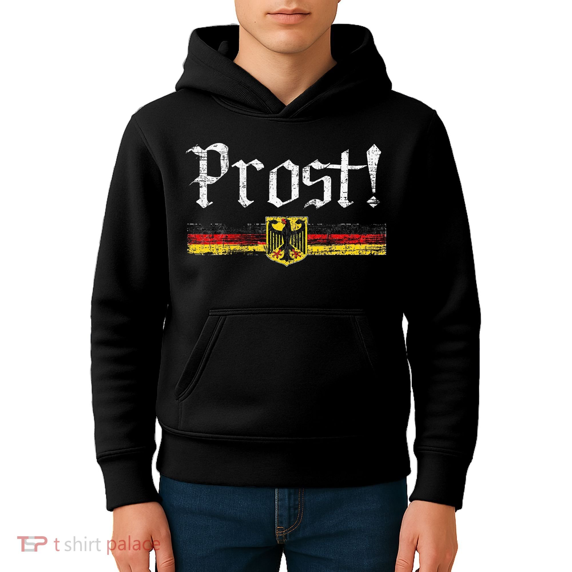 Oktoberfest Drinking German Flag Prost Kids Hoodie