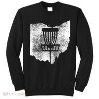 Ohio Disc Golf State With Basket Distressed Graphic Sweatshirt thumb 0