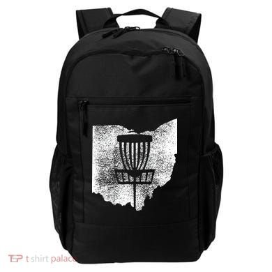 Ohio Disc Golf State With Basket Distressed Graphic Backpack