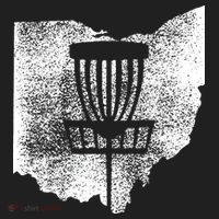 Ohio Disc Golf State With Basket Distressed Graphic Beanie thumb 2