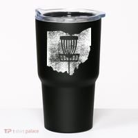 Ohio Disc Golf State With Basket Distressed Graphic Tumbler thumb 0