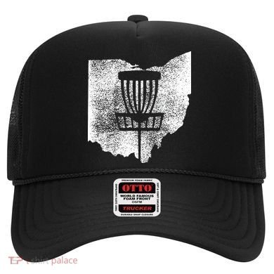 Ohio Disc Golf State With Basket Distressed Graphic Hat