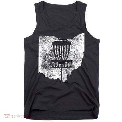 Ohio Disc Golf State With Basket Distressed Graphic Tank Top
