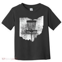 Ohio Disc Golf State With Basket Distressed Graphic Toddler T-Shirt thumb 0