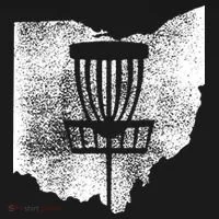 Ohio Disc Golf State With Basket Distressed Graphic Women's T-Shirt thumb 6