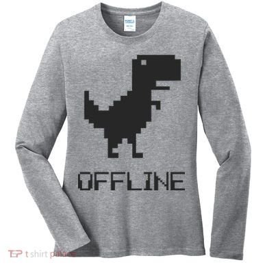 Offline Dinosaur Game Women's Long Sleeve Shirt