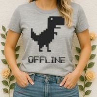Offline Dinosaur Game Women's T-Shirt thumb 2