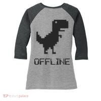 Offline Dinosaur Game Women's Tri-Blend 3/4-Sleeve Raglan Shirt thumb 0