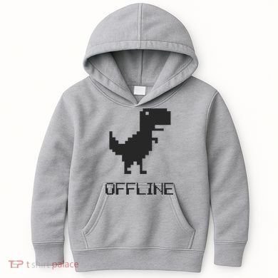 Offline Dinosaur Game Kids Hoodie